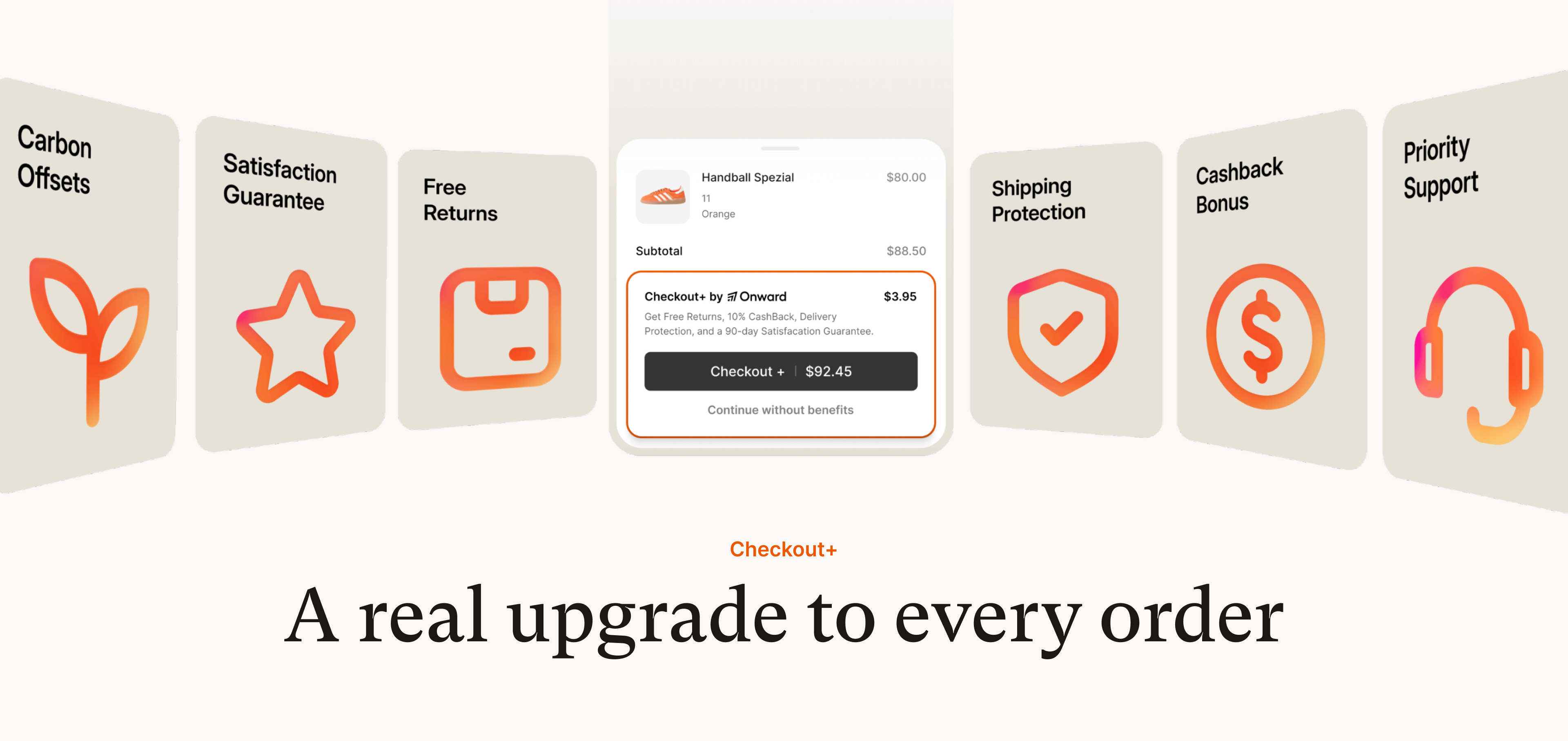 Example of presenting Onward in your Checkout UI